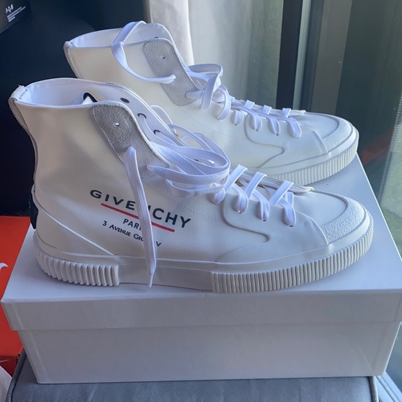 Givenchy Shoes Givenchy Tennis Light High Top Canvas Sneakers Poshmark